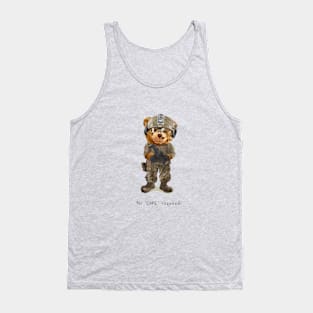 Military bear design "Happier" Tank Top